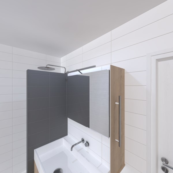 Klerine badkamer studentenappartement