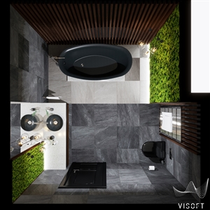 Dark Moss Wooden Bathroom_06