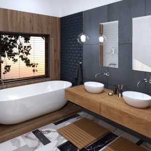 Black and Wood Bathroom_04