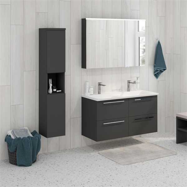 Laguna Badewelten Concept Line + tiles: Niro Ceramic Creative Lab
