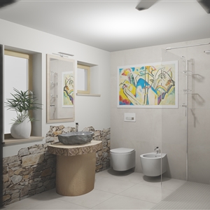 BATHROOM WOOD and STONE