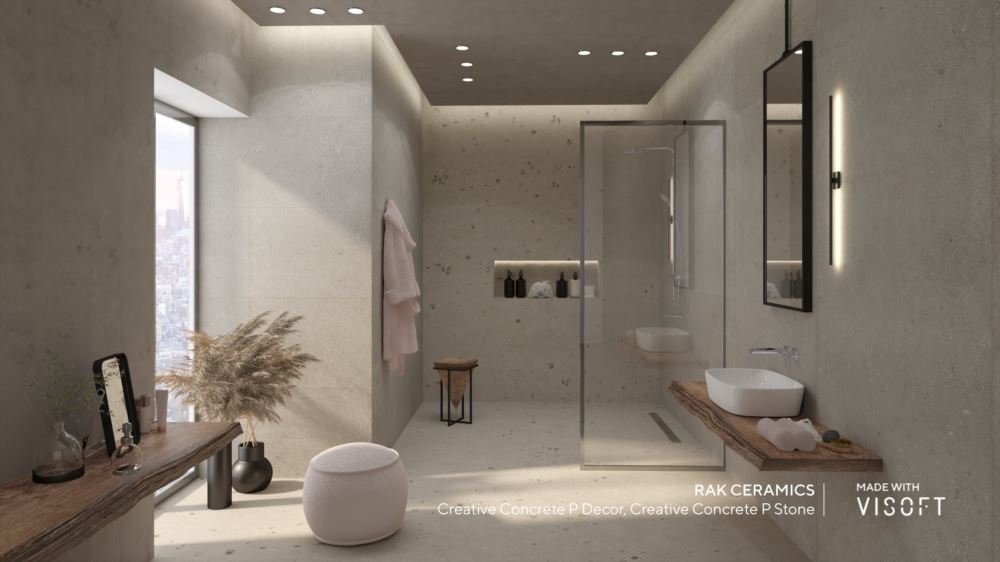 RAK Ceramics - Creative Concrete P Decor, Creative Concrete P Stone