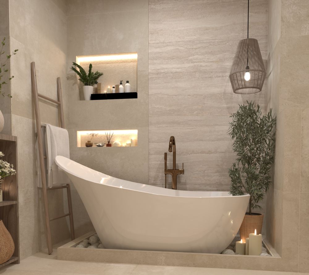 Earthy Washroom Oasis