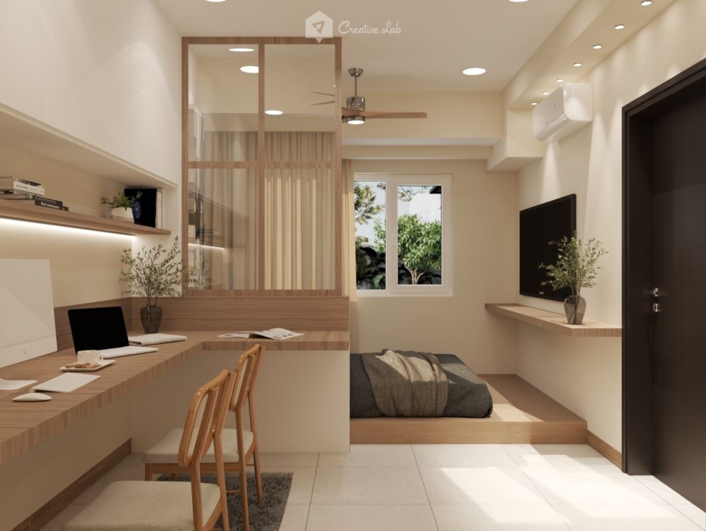 Ruhiel_Bedroom + Study Area